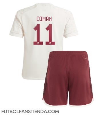 Bayern Munich Kingsley Coman #11 Tercera Equipación Niños 2023-24 Manga Corta (+ Pantalones cortos)